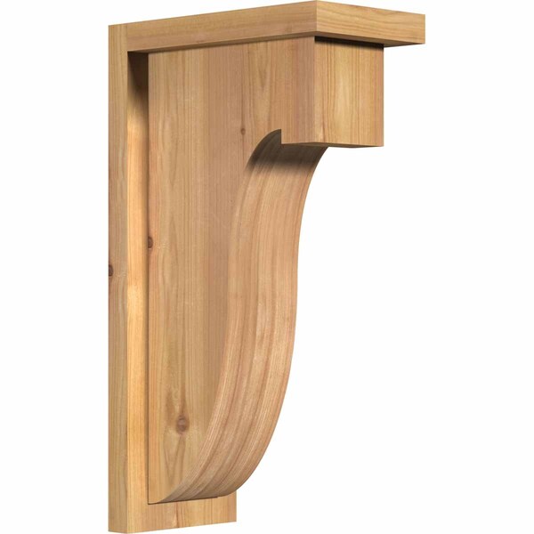 Ekena Millwork Del Monte Smooth Corbel w/Backplate, Western Red Cedar, 5 1/2"W x 10"D x 18"H COR06X10X18DEL01SWR - main